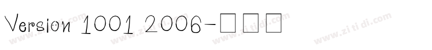 Version 1001 2006字体转换